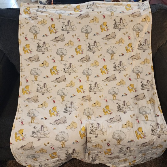 Homemade Winnie The Pooh Baby Blanket‎ Fleece Back & Embroidered - Picture 2 of 12